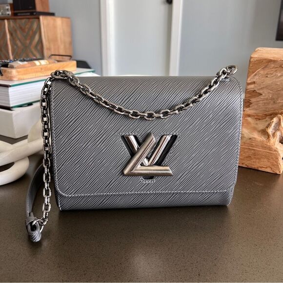 LOUIS VUITTON Authentic Twist MM Gunmetal Silver Color - Picture 13 of 16